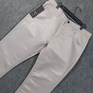Rosso Milano Jeans Mens 36x34 Silver RMD-61 Straight Leg 5 Pocket Cotton‎ Blend